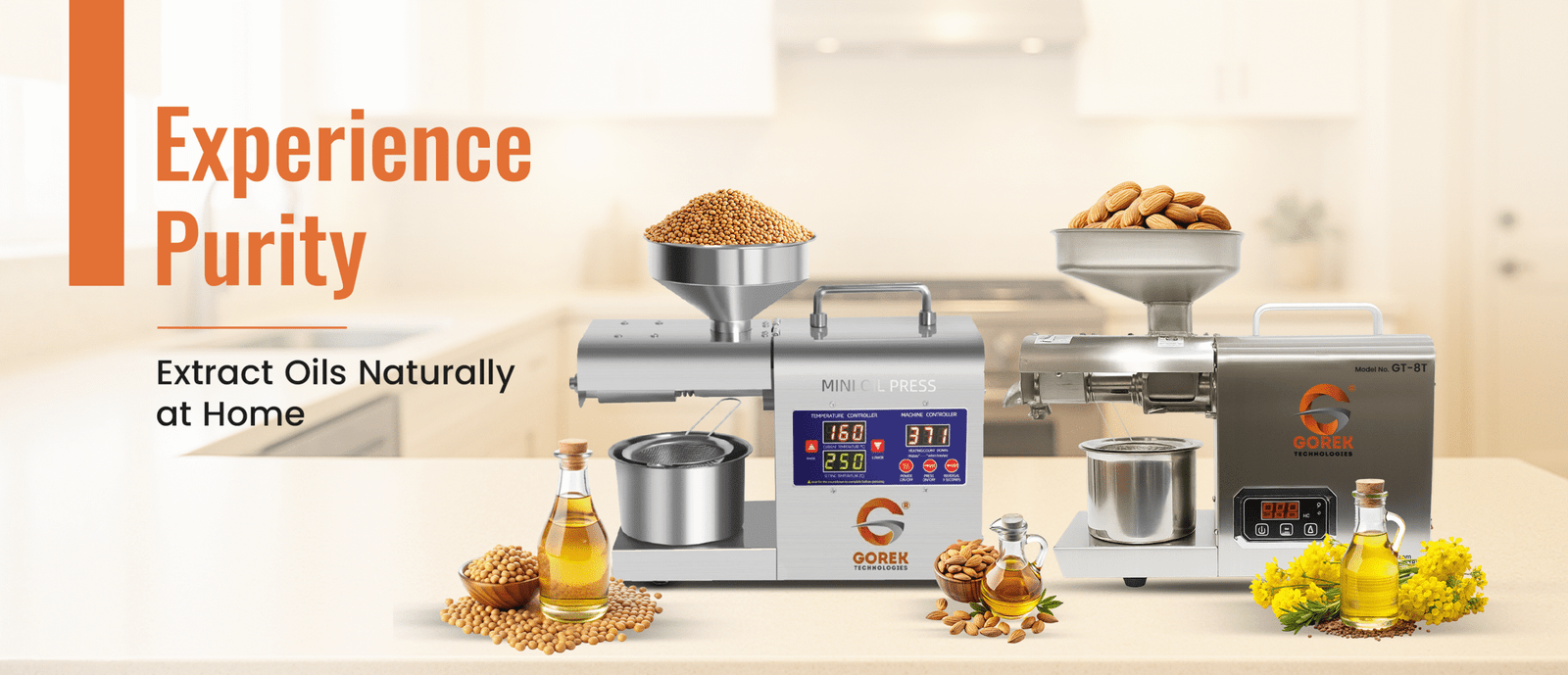 GT Oil press machine banner