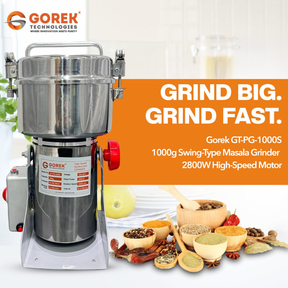 Masala Grinder GT-PG-1000G - Image 4