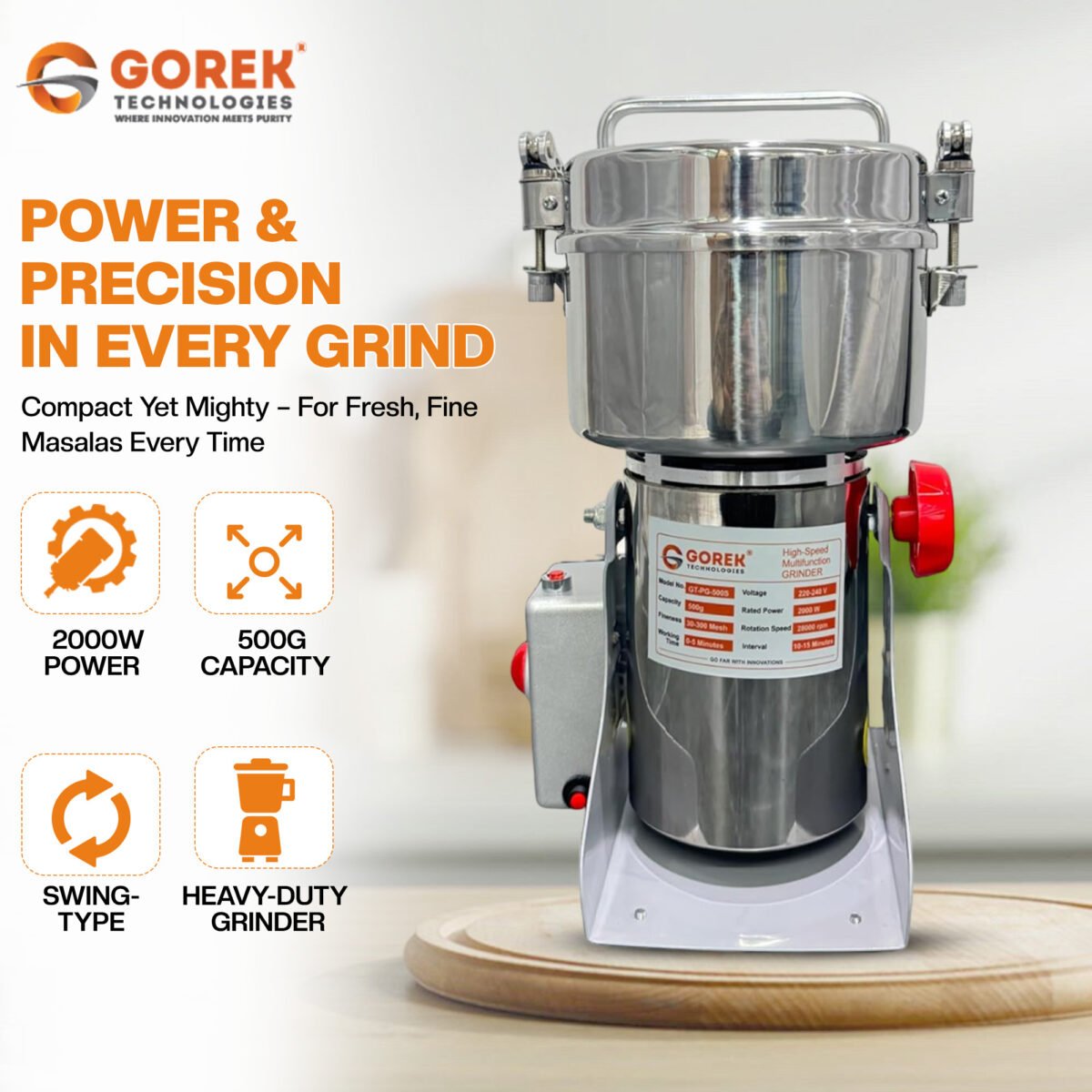 Masala Grinder GT-PG-500S - Image 2