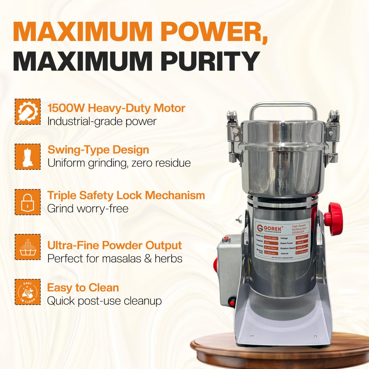 Masala Grinder GT-PG-300S - Image 12