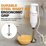 Gorek Tech Hand Blender With Durable Steel Shaft And Ergonomic Grip