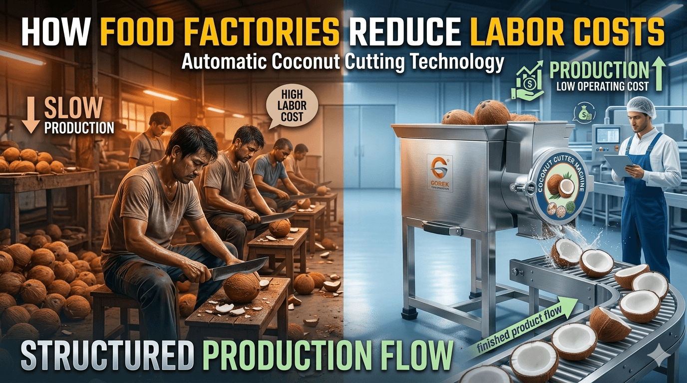 How Food Factories Reduce Labor Costs with Coconut Cutting Machines